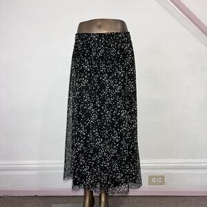 Black Maxi Skirt Fairy Goth Grunge Alternative Whimsy Witchy Whimsigoth Elastic